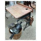 Wooden School Desk, Rival Ice Cream Maker, and Ab
