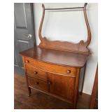 Quarter Sawn Oak Washstand with Towel Bar