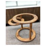 Round Tiered Oak Plant Stand/Table
