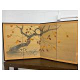 Hand-Painted Silk Panel with Persimmon Motif, 70x3