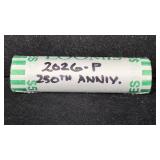 BU Roll 2026-P 250th Anniversary Dimes