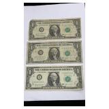 Currency (3) 1963-B $1 ï¿½ï¿½Joseph Barrï¿½ï¿½ FRN Notes,