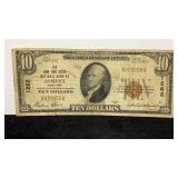 Currency 1929 $10 New York State National Bank of