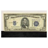 Currency 1934-D $5 Silver Certificate Note,
