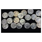 (20) Assorted Clad Kennedy Halves, several BU