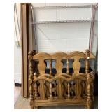 Twin Bed Set with Turned Wood Design