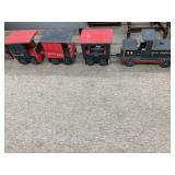 Painted Wooden Toy Train Set