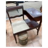 Wood Side Chair with Writing Desk Attachment and Z