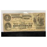 Currency 1861 $5 Virginia Treasury Note Richmond,