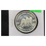 1986 Liberty 1 Troy Oz .999+ Silver Round