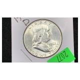 1962-D BU Silver Franklin Half Dollar