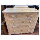 39x17x39 Painted Dresser With 4 Drawers,Jewelry Bo