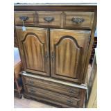 Wooden Dresser With Cabinet Doors and Drawers