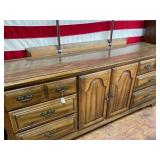 72-Inch 9-Drawer Dresser with Slide-On Mirror