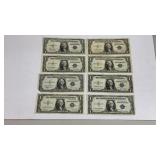 Currency (8) 1935 $1 Silver Certificate Notes