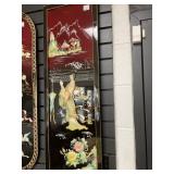 12x36 Lacquered Wall Panel with Mother-of-Pearl In