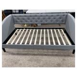 Tufted Back Gray Upholstered Daybed Frame