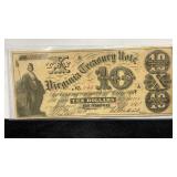 Currency 1861 $10 Virginia Treasury Note