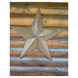 Rustic Metal Five-Point Star Wall Decor