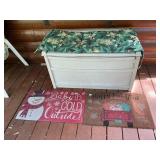 Plastic Storage Bench with Cushions and Mats
