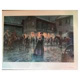 1997 Mort Kunstler Print 'The Palace Bar, 1862'