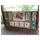 Christmas-Themed Quilted Blanket, 78ï¿½x 63ï¿½
