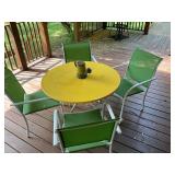 Outdoor Patio Set with Metal Table and Chairs