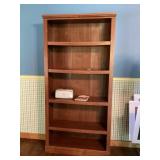 Wooden Bookshelf with Open Shelving