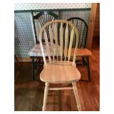Three Wooden Spindle-Back Chairs