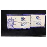 2001-S & 2002-S US Proof (2) Sets