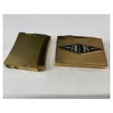 Two Gold-Tone Metal Pocket Lighters
