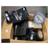 Box Lot Featuring Tools, Electronics, and Accessor