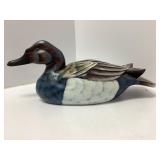 Hand-Painted Carved Wood Duck Decoy