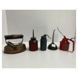 Vintage Iron and Metal Oil Dispensers