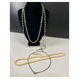 Beaded and Metal Necklaces with Earrings