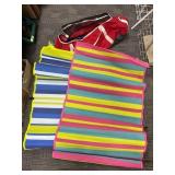 Striped Plastic Beach Mats with Lands' End Bag