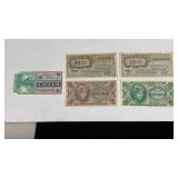 Currency (5) Military Payment Certificates