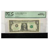 Cert.Currency 1999 $1 *Star* Federal Reserve Note