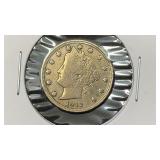 (2) Nickels: 1912 Liberty w/ full Liberty &