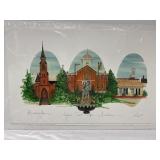 P. Buckley Moss Signed Print Historic Court Square