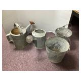 Galvanized Watering Cans and Utility Buckets