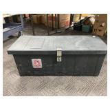 Black Plastic Storage Chest with Lock Mechanism
