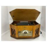 Emerson NR303TT Wooden Turntable with Radio