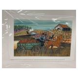 'The Harvest' by P. Buckley Moss, #11/350, 14x10