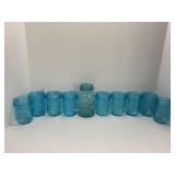 10 Ball Blue Glass Mason Jars