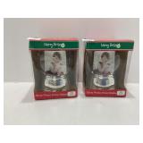 Merry Brite Silver Photo Snow Globes (Pair)