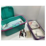 Craft Supplies Lot with Tools and Containers