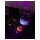 Jar of Assorted Glass Marbles