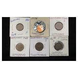 (6) World / Foreign Coins: (4) Germany 2 Pfennig