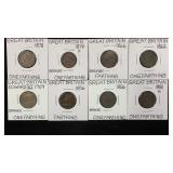 (8) 1862-1909 Great Britain One Farthing XF or